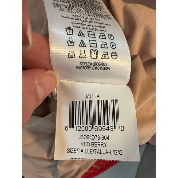 BCBGMAXAZRIA Jalina Lace Dress in Red Berry, Large NEW - Picture 5 of 7